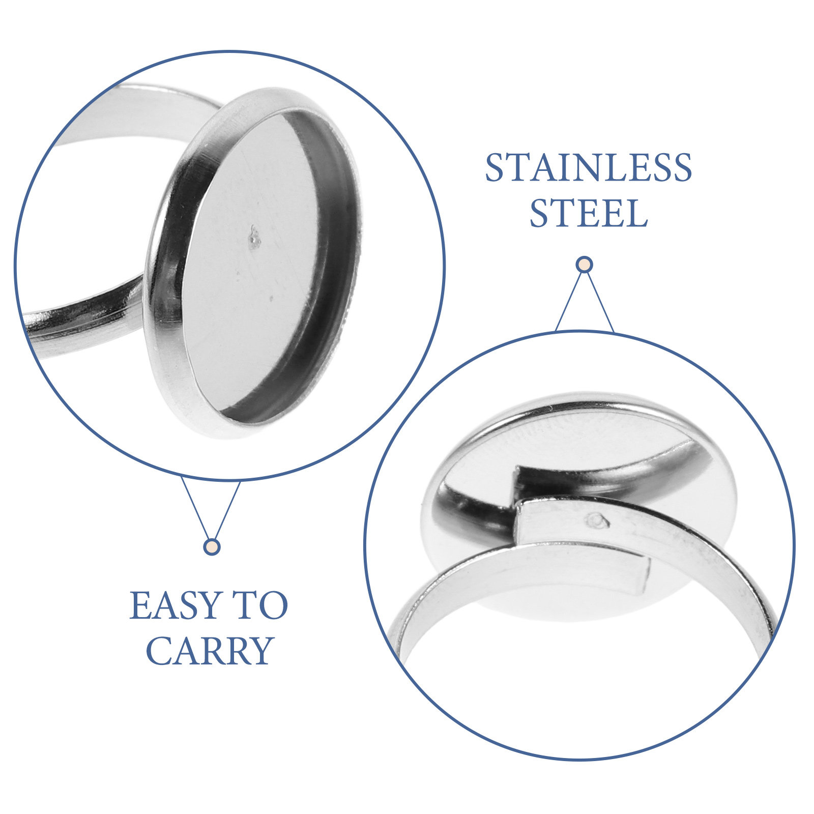 20Pcs Adjustable Ring Blanks S - مراجعة Jewelry Making Stones وسعره