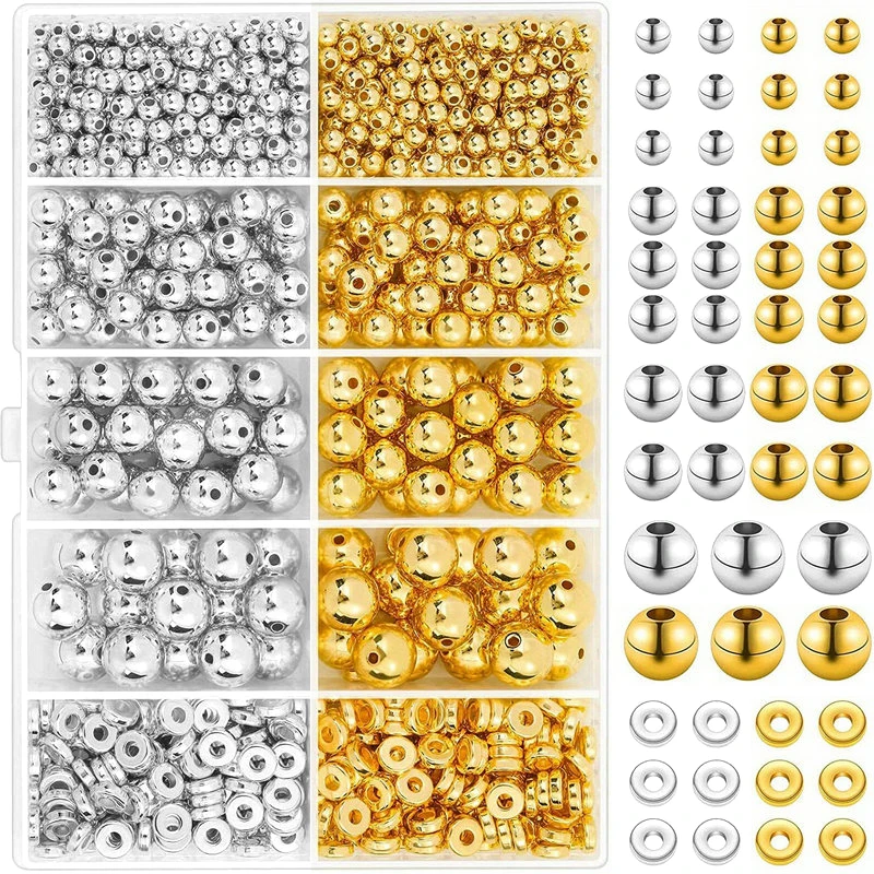 1000pcs Golden Spacer Beads Ki - مراجعة Jewelry Making Degree وسعره