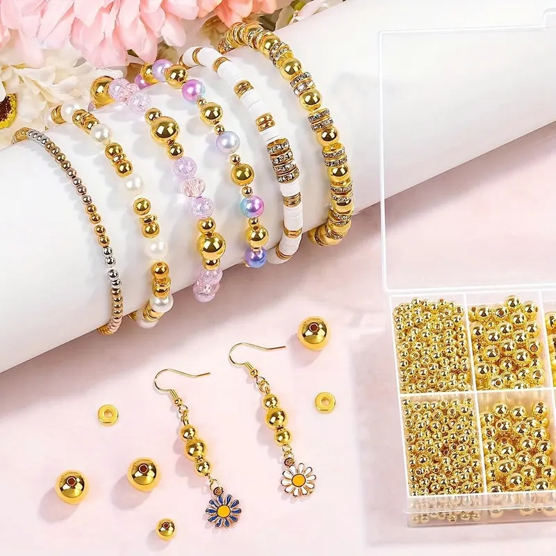 1000pcs Golden Spacer Beads Ki - مراجعة Jewelry Making Degree وسعره