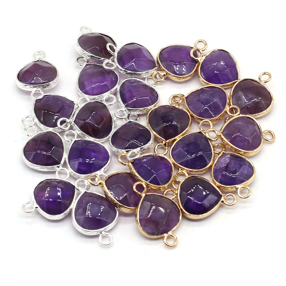 2pcs Natural Stone Connectors  - مراجعة Jewelry Making Stones وسعره