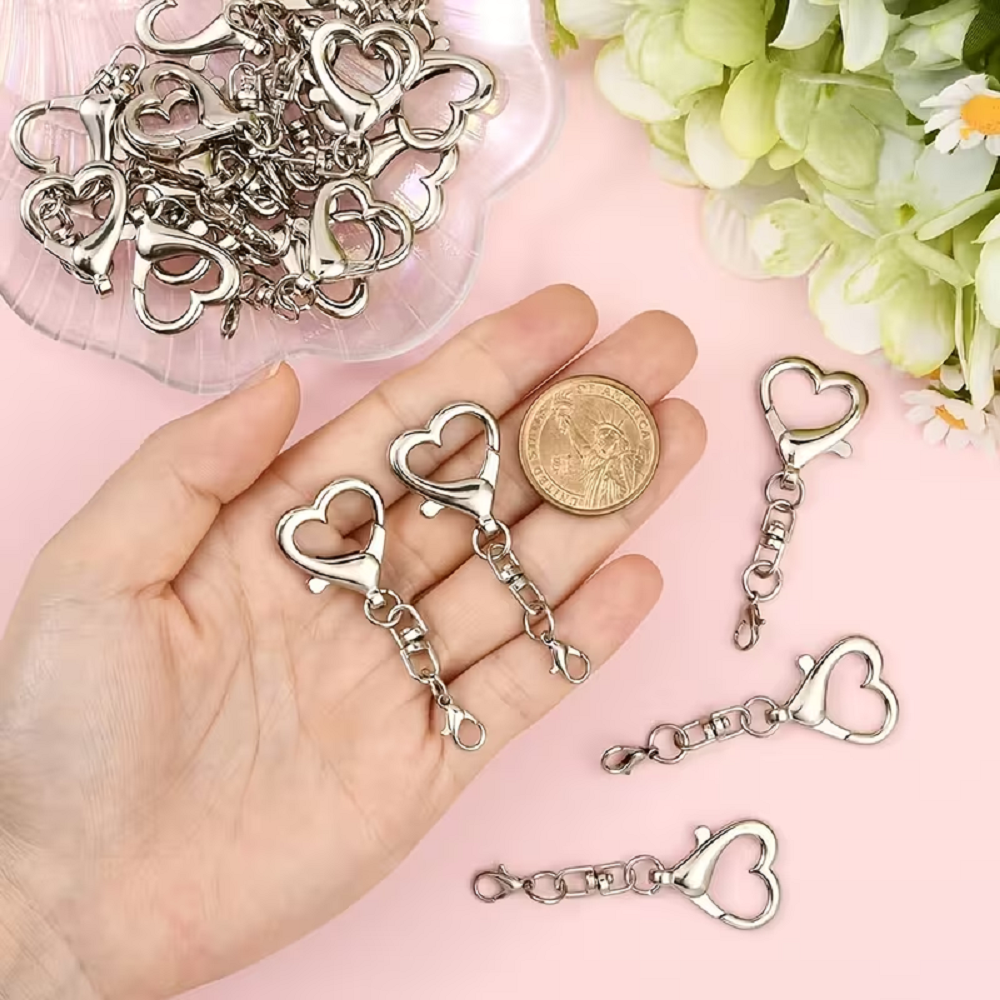 5/15/30Pcs Heart Shaped Swivel - مراجعة Jewelry Making Hardware وسعره