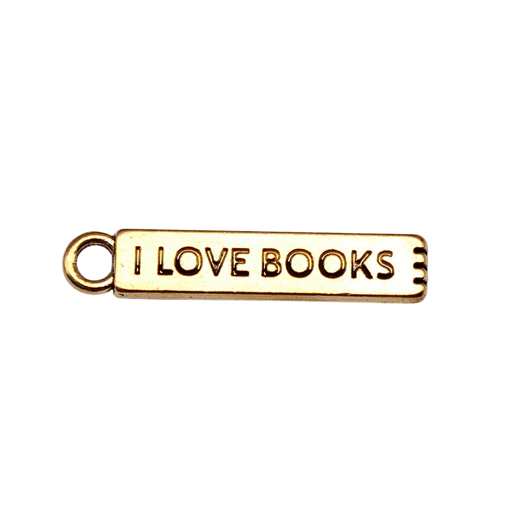 20pcs/lot I Love Books Charms  - مراجعة Jewelry Making Books وسعره