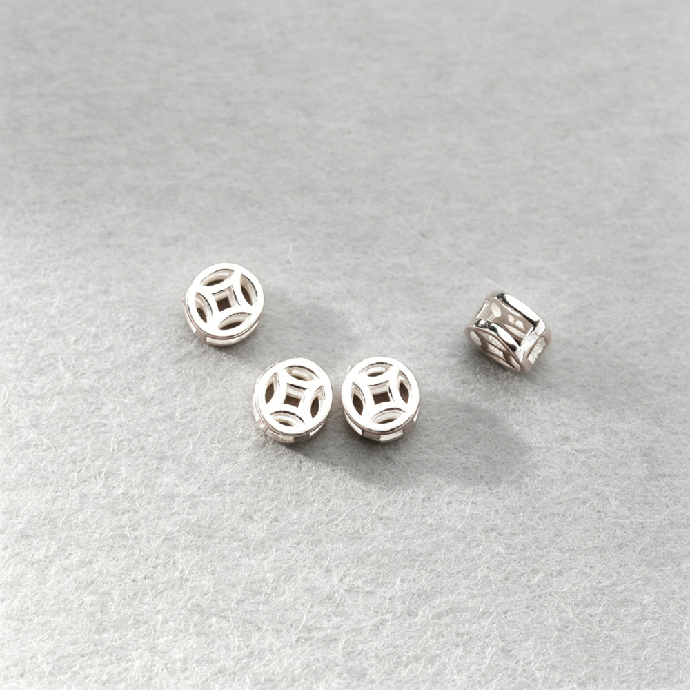10pcs/pack 925 Silver Coin Spa - مراجعة Jewelry Making In La وسعره