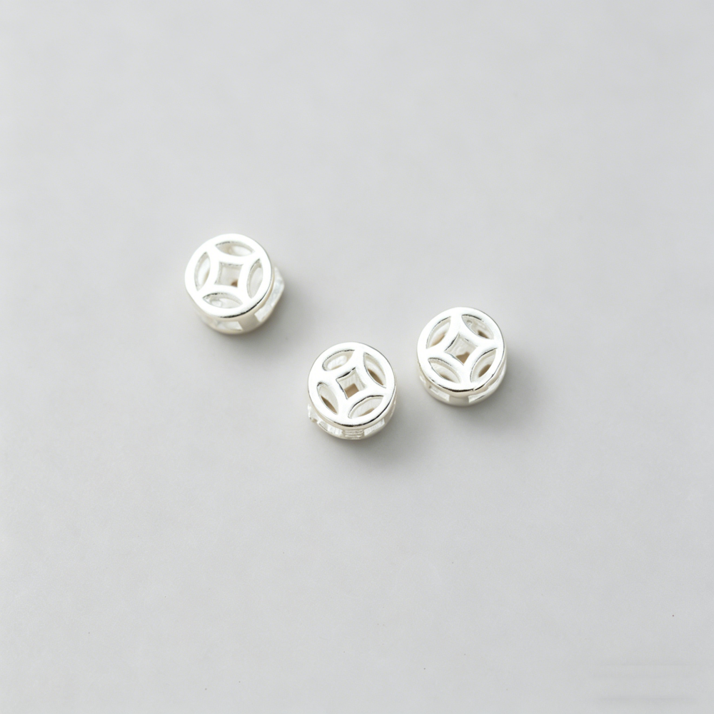 10pcs/pack 925 Silver Coin Spa - مراجعة Jewelry Making In La وسعره