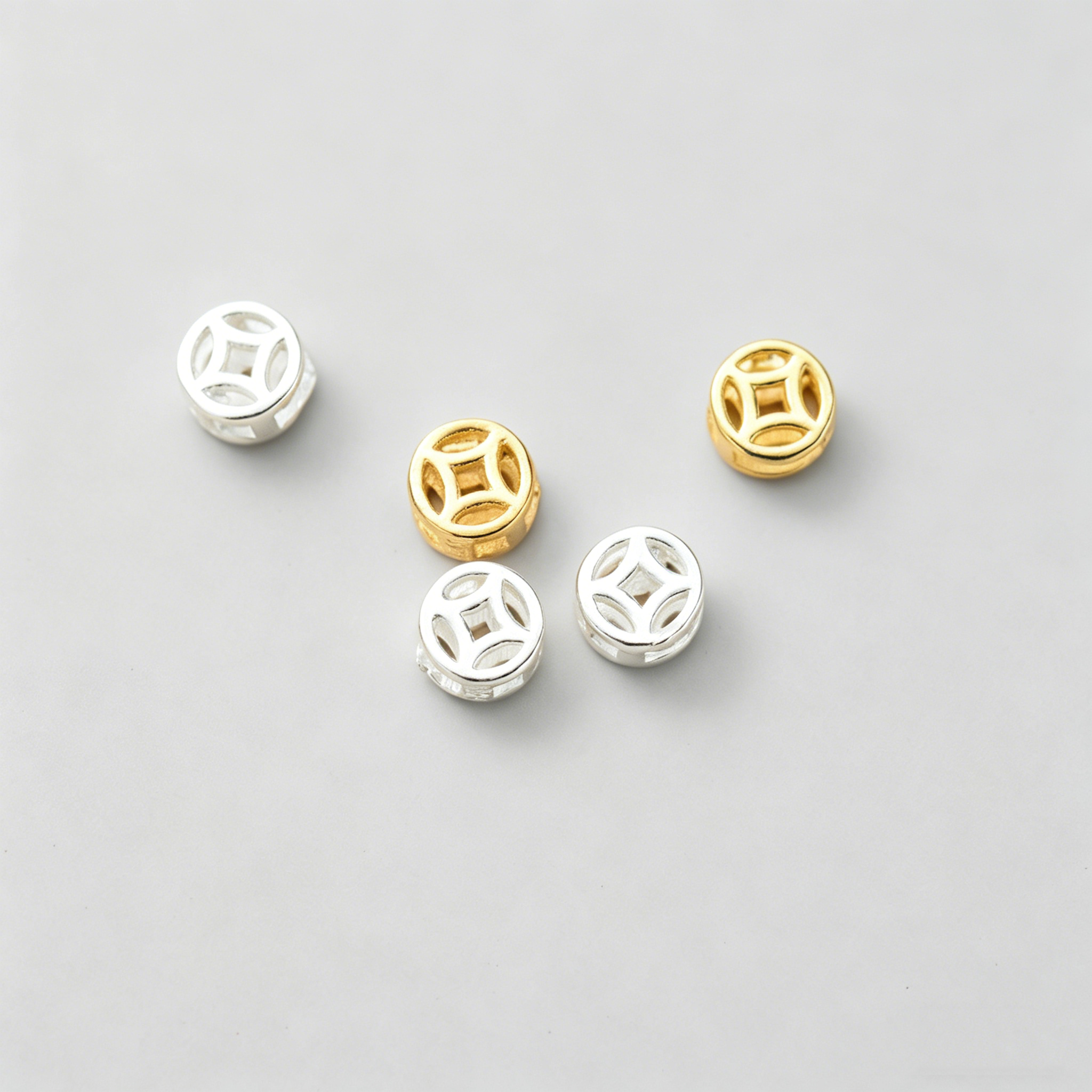 10pcs/pack 925 Silver Coin Spa - مراجعة Jewelry Making In La وسعره