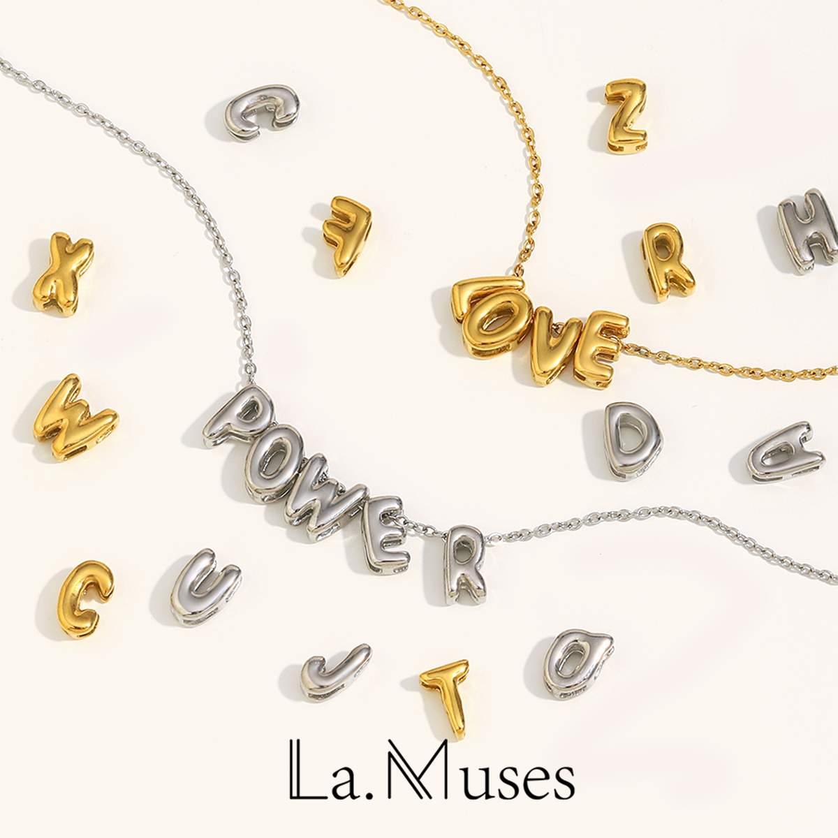 La.Muses 26 Letter Hollow Bead - مراجعة Jewelry Making In La وسعره