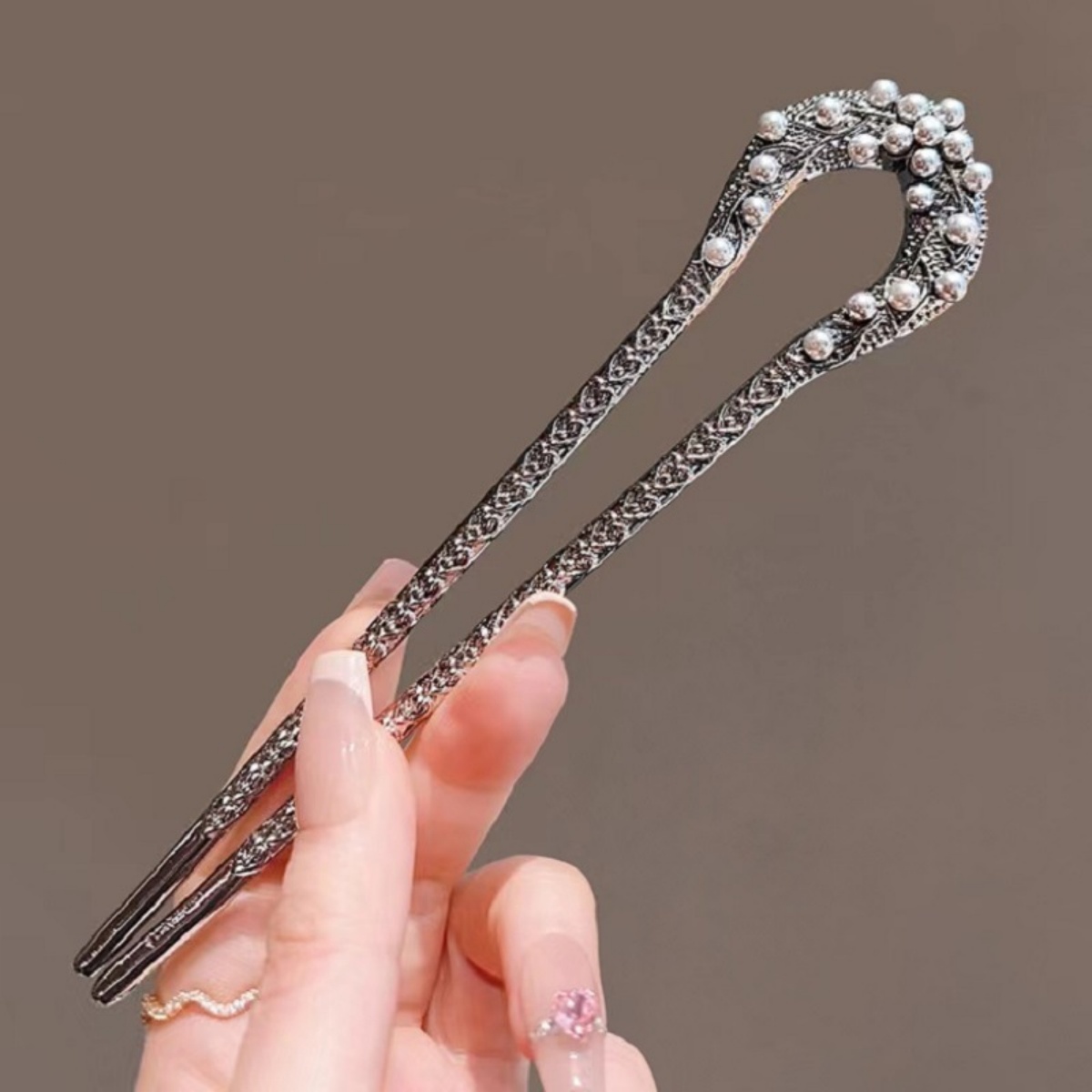 New Pearl U Shaped Hairpin For - مراجعة Jewelry Making Adults وسعره