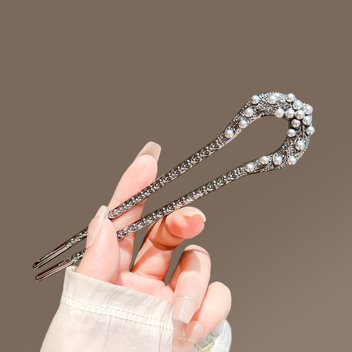 New Pearl U Shaped Hairpin For - مراجعة Jewelry Making Adults وسعره