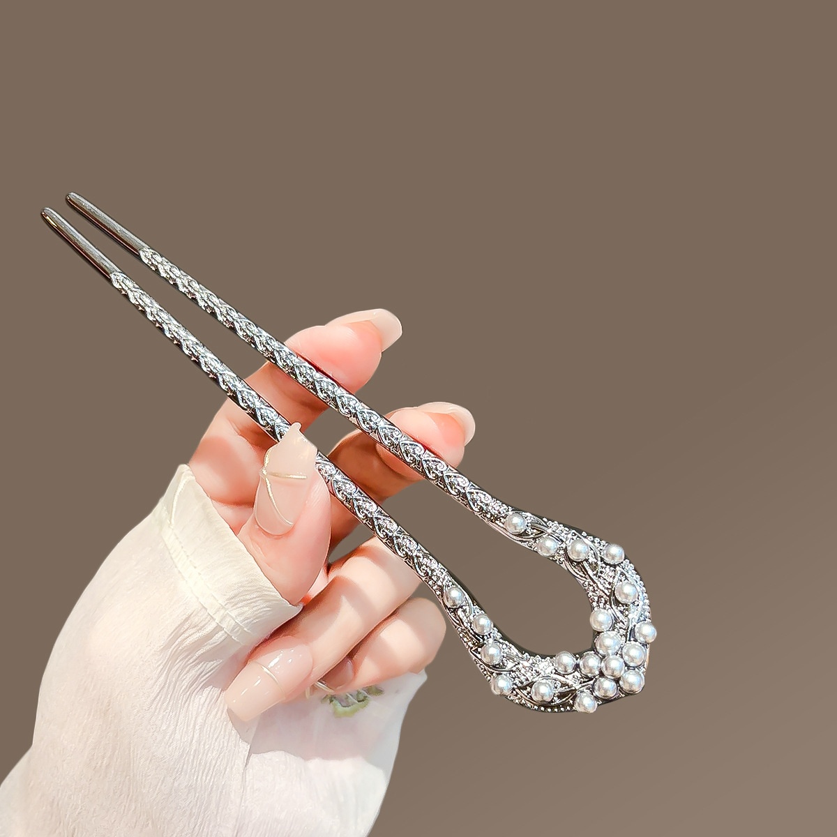 New Pearl U Shaped Hairpin For - مراجعة Jewelry Making Adults وسعره