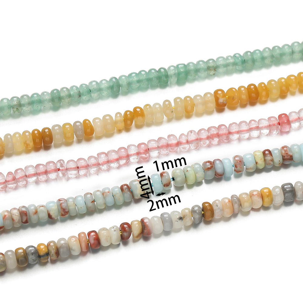 1 Strand Natural Stone Flat Ro - مراجعة Jewelry Making Stones وسعره