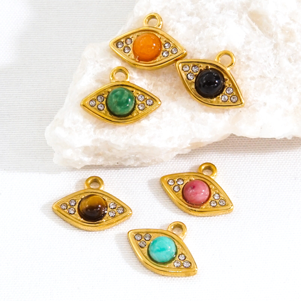 3Pcs Natural Stone Beads Eye S - مراجعة Jewelry Making Stones وسعره