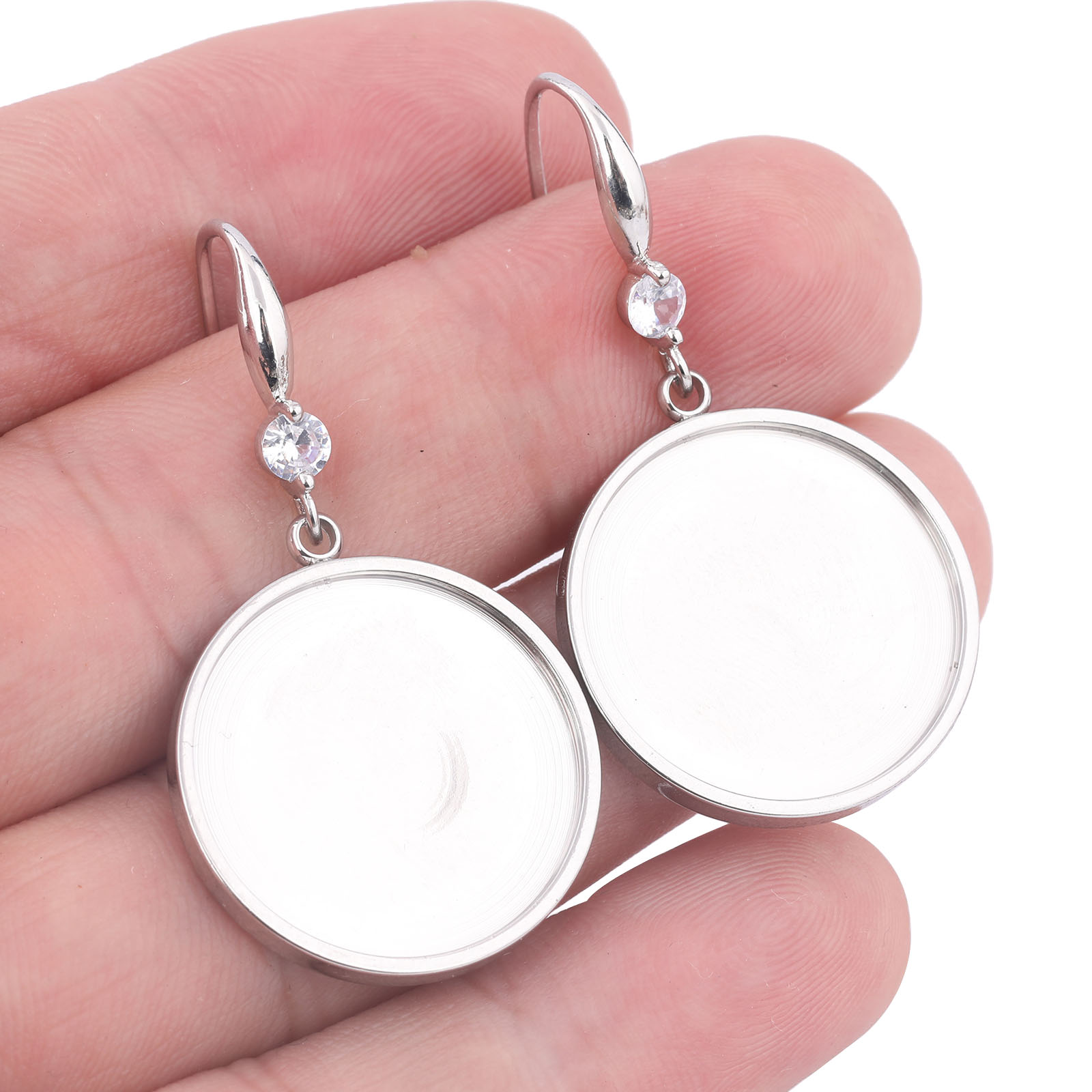 6pcs Stainless Steel Fit 20mm  - مراجعة Jewelry Making Stones وسعره
