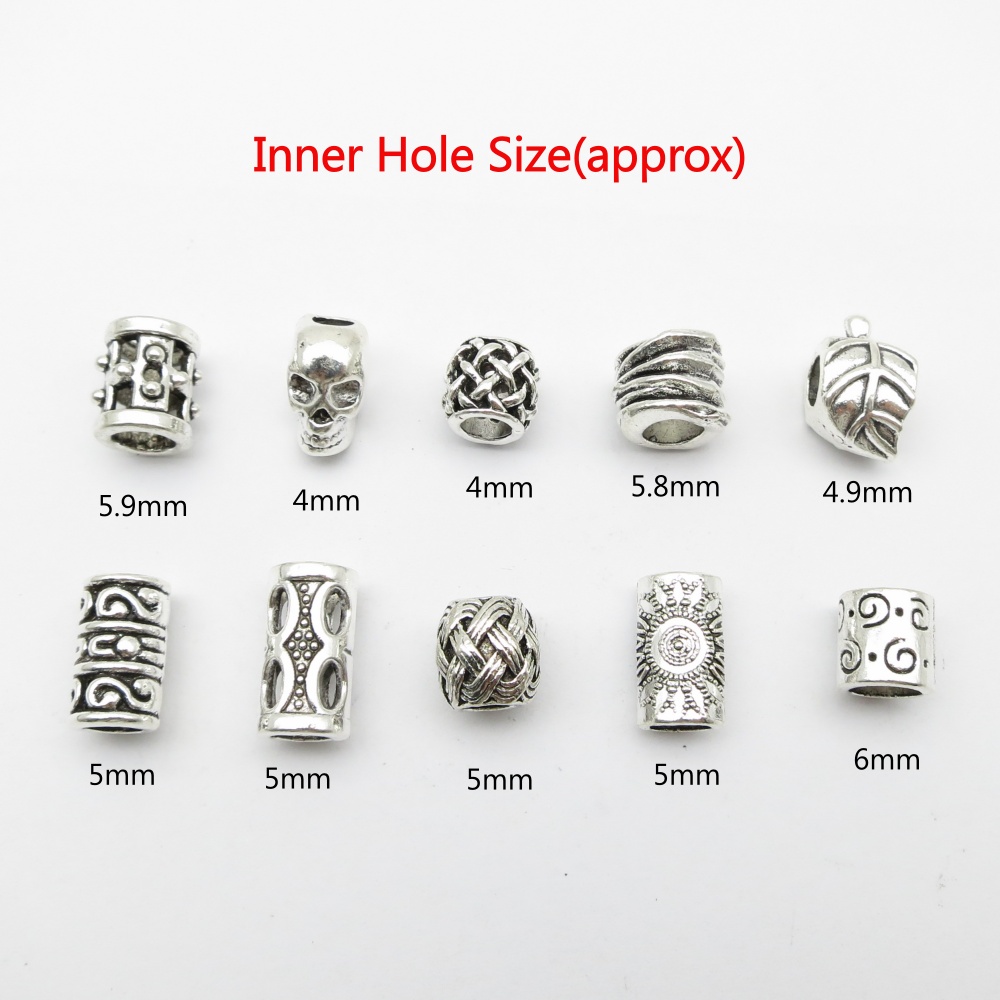 10Pcs/Pack Skull/Leaf DIY bead - مراجعة Jewelry Making Ring Tool وسعره