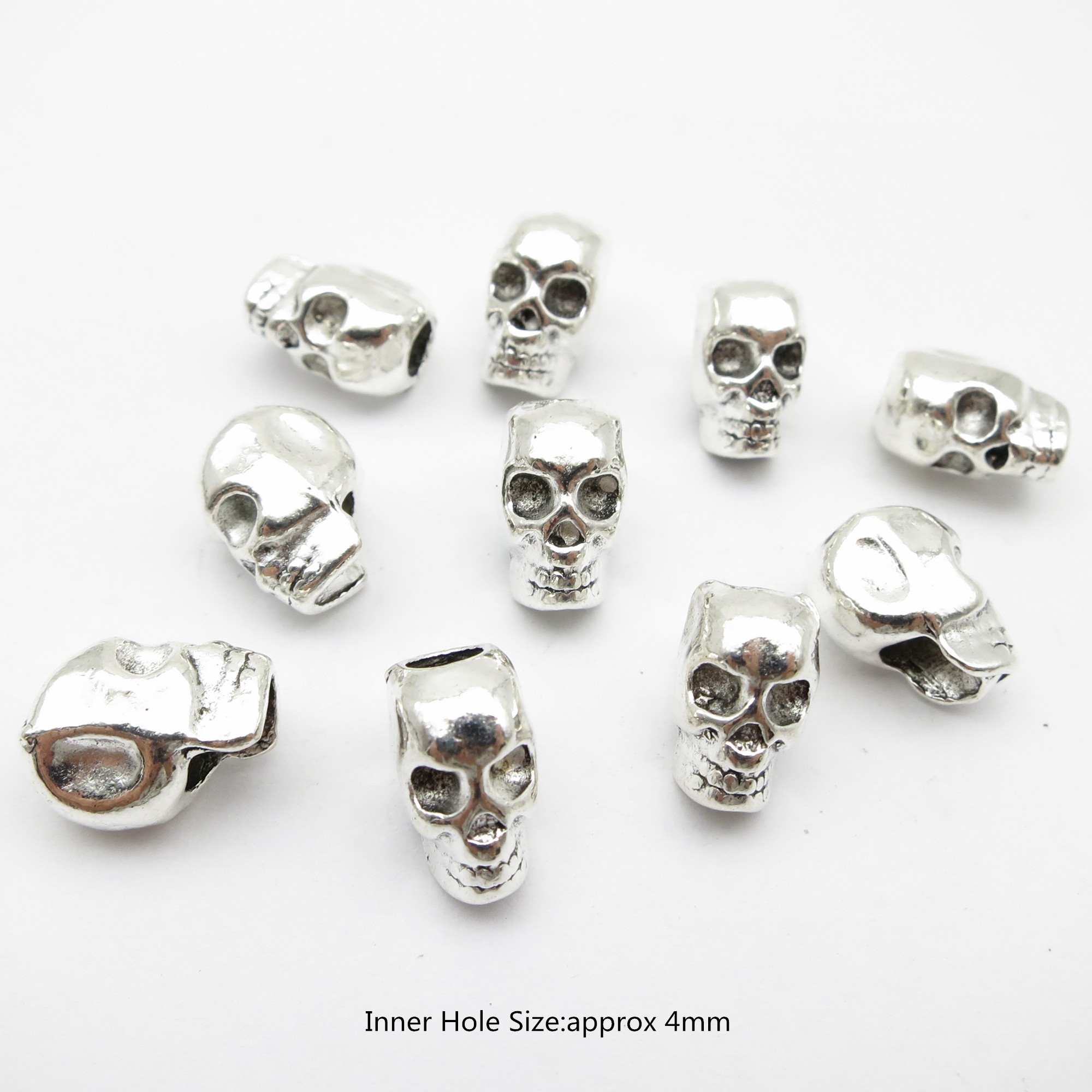 10Pcs/Pack Skull/Leaf DIY bead - مراجعة Jewelry Making Ring Tool وسعره