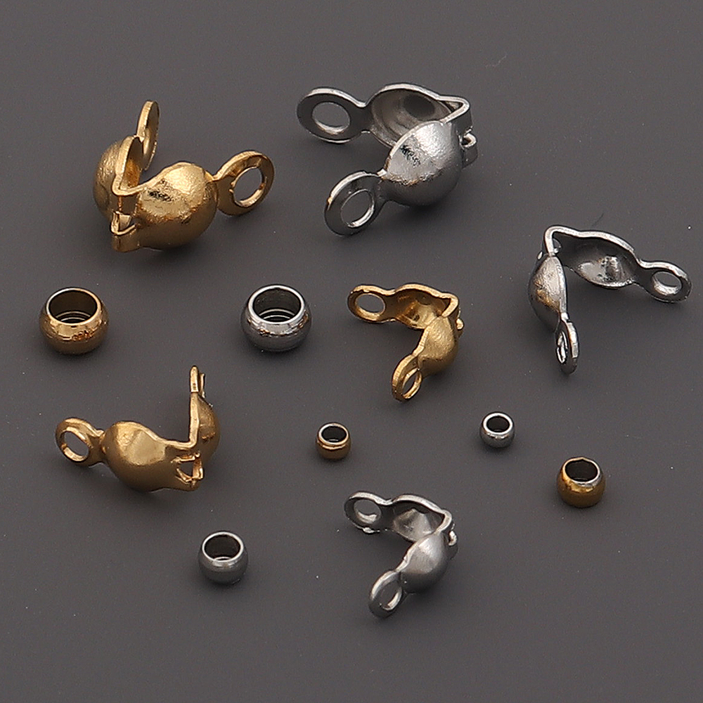 40-200pcs Stainless Steel Conn - مراجعة Jewelry Making Beads وسعره