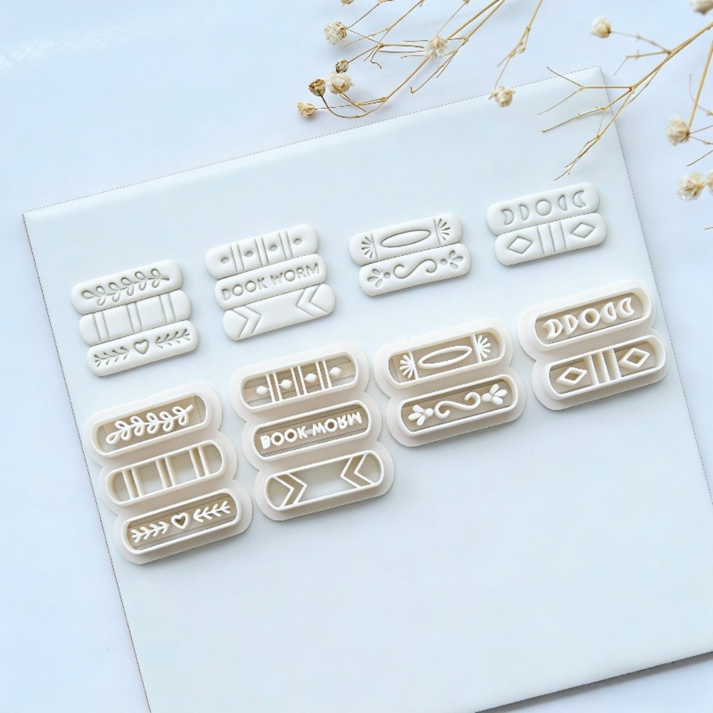 7pcs/set Book Stack Themed Pol - مراجعة Jewelry Making Books وسعره