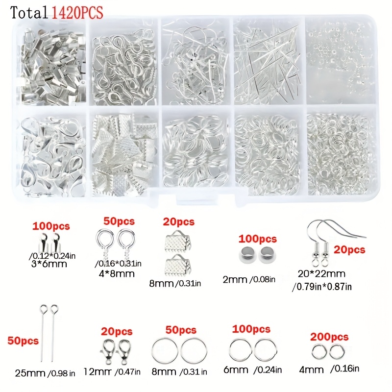 1420pcs 1box Jewelry Findings  - مراجعة Jewelry Making Ring Tool وسعره