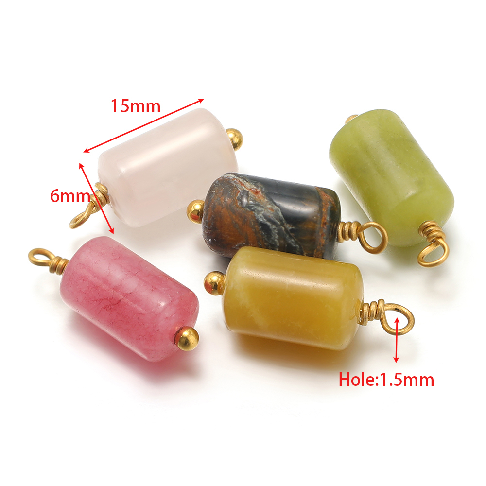 10pcs Stainless Steel Natural  - مراجعة Jewelry Making Stones وسعره