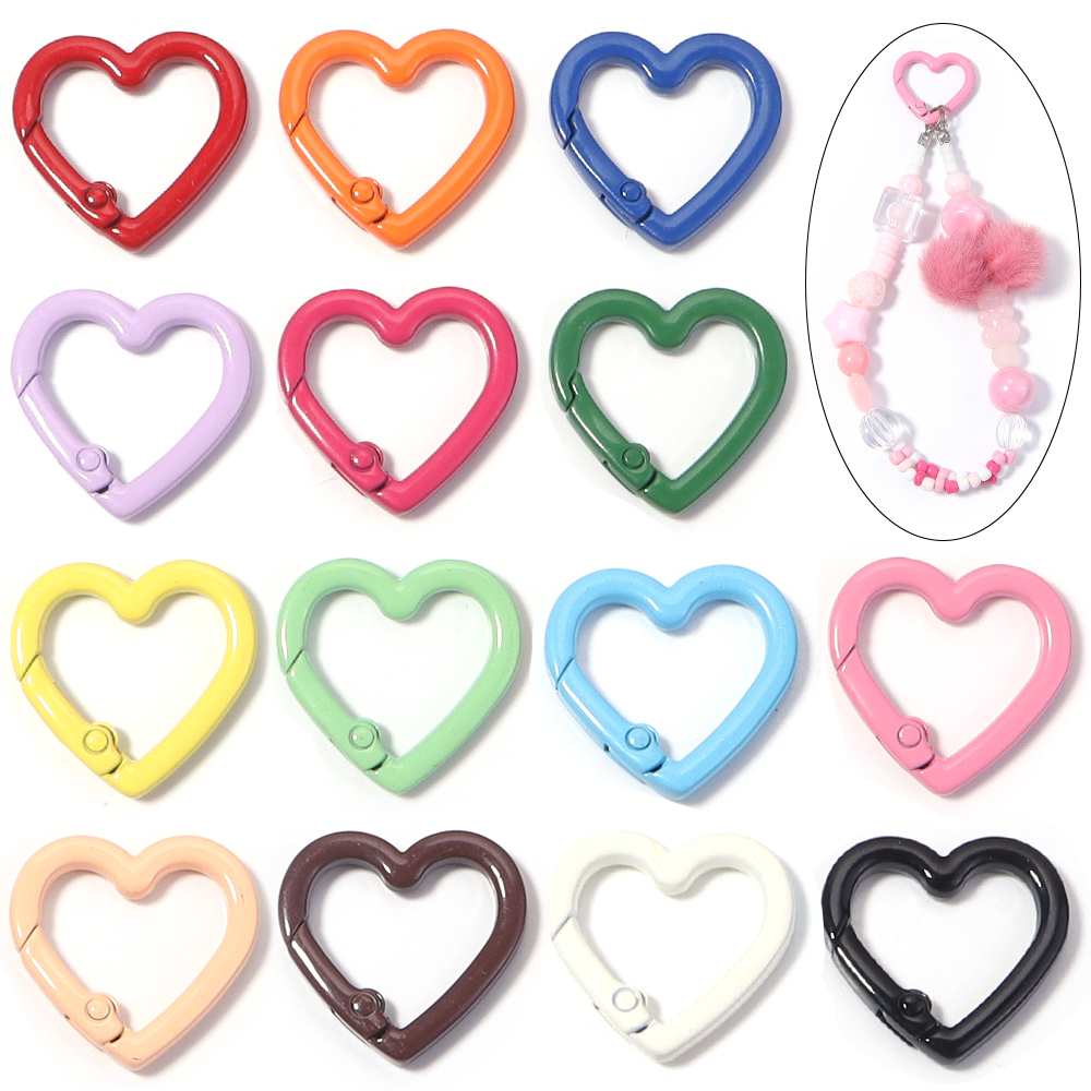 5pcs Alloy Heart Spring Clasps - مراجعة Jewelry Making Hardware وسعره