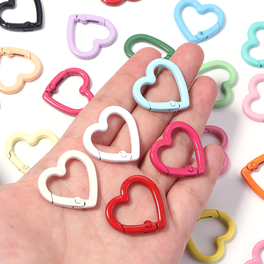 5pcs Alloy Heart Spring Clasps - مراجعة Jewelry Making Hardware وسعره