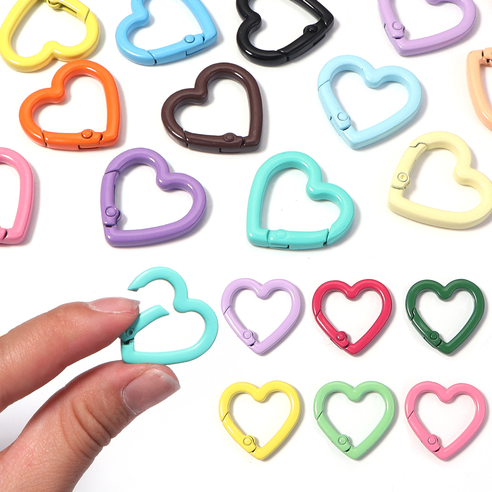 5pcs Alloy Heart Spring Clasps - مراجعة Jewelry Making Hardware وسعره