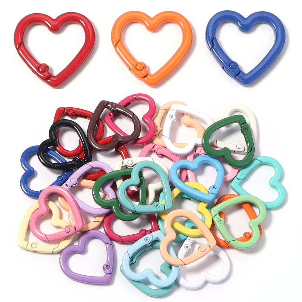 5pcs Alloy Heart Spring Clasps - مراجعة Jewelry Making Hardware وسعره