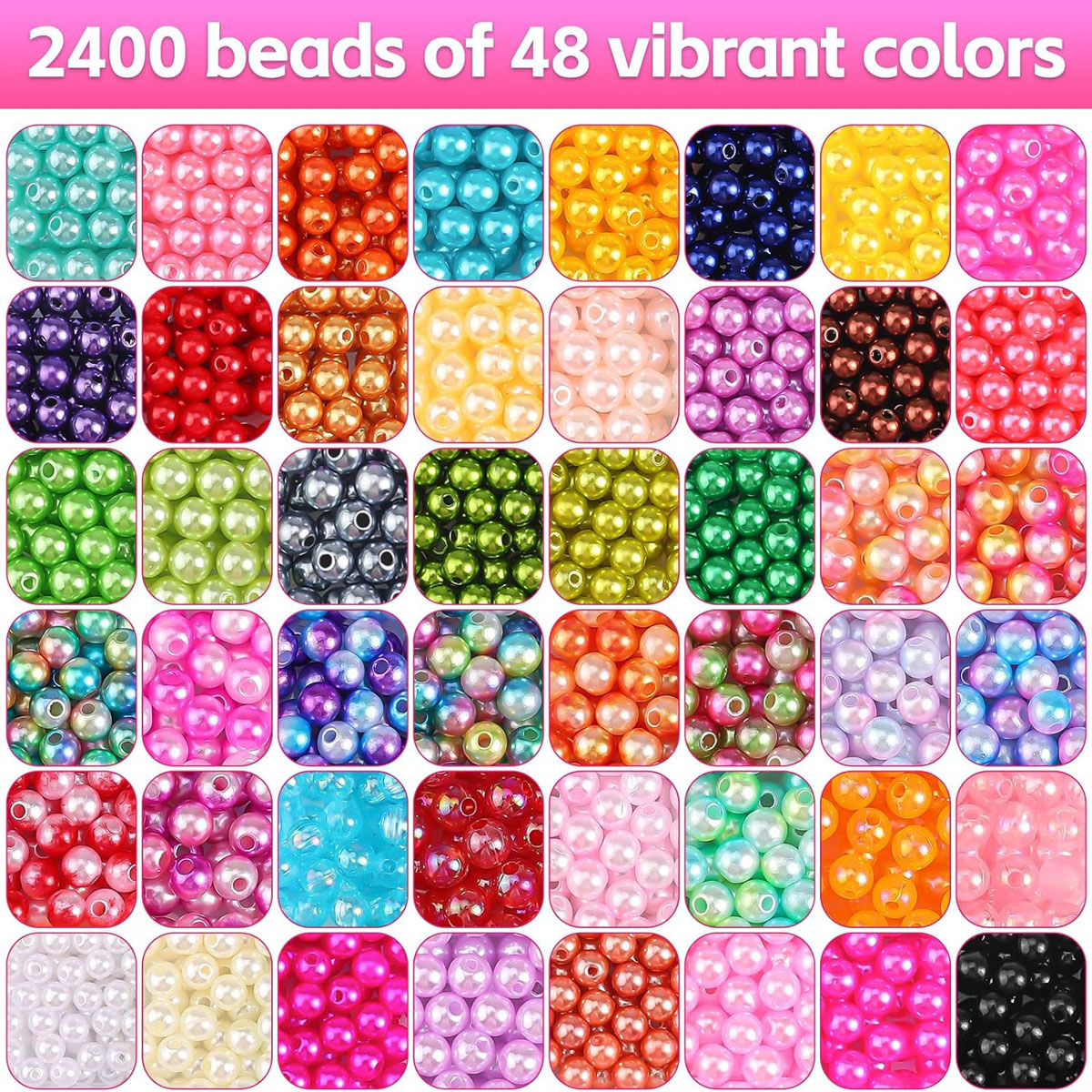 2400PCS 48 Compartments Pearl  - مراجعة Jewelry Making Degree وسعره